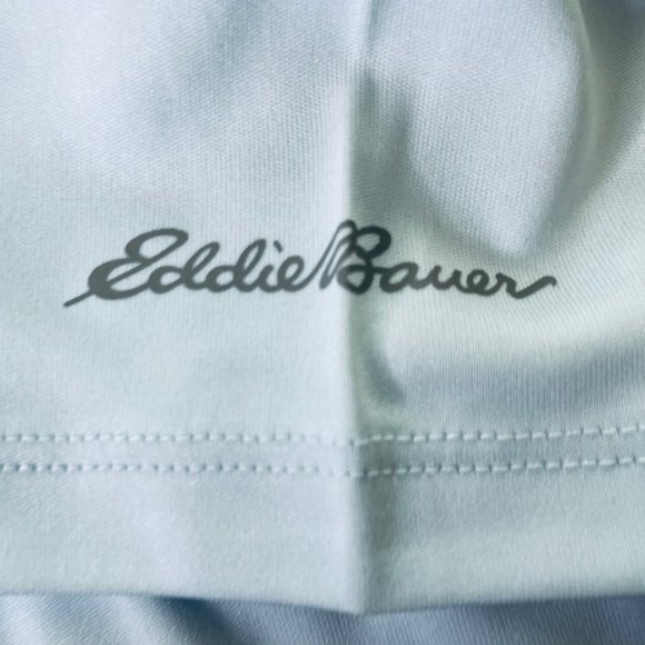 Eddie Bauer Quarter Zip Pullover in Country Air/Silvery White (L) New With Tags - Picture 6 of 11